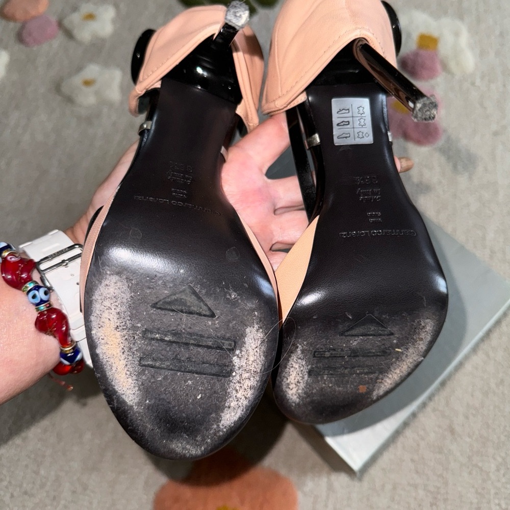 Gianmarco Lorenzi patent platform stiletto sandals 38.5 - Picture 14 of 17